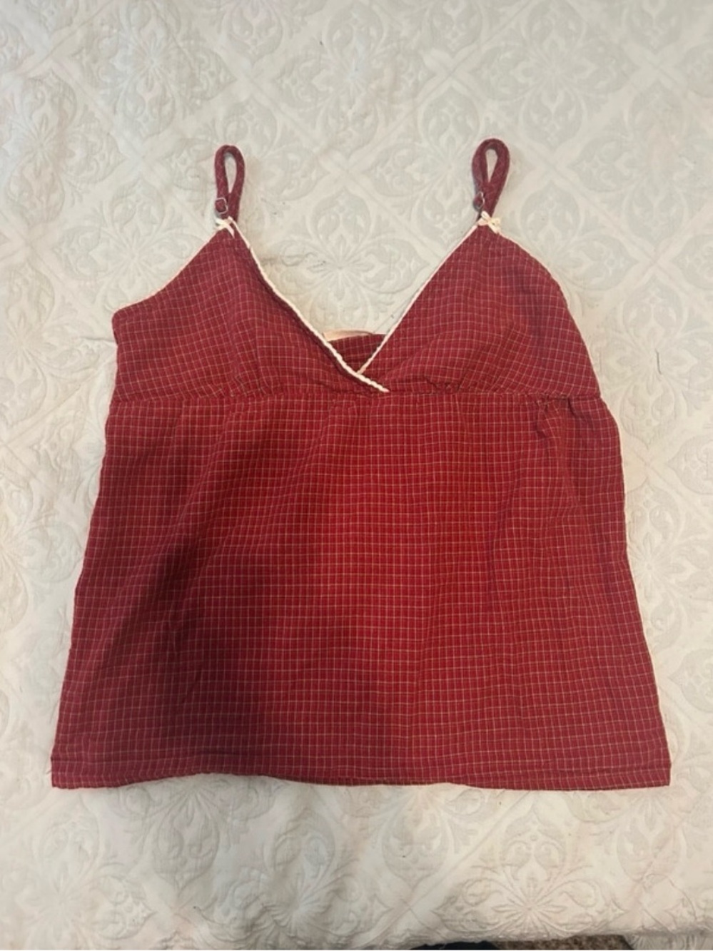 Brandy Melville red/burgundy Babydoll Top